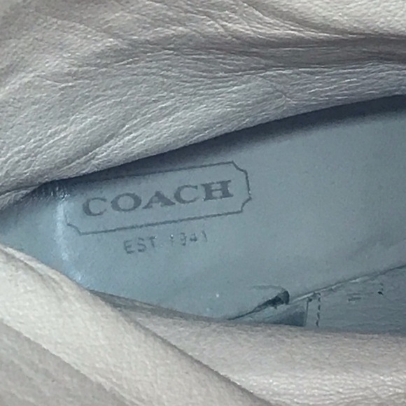 Coach Selena Tan Leather Knee High Pull On Heeled Boho Boots Size 9 - Picture 9 of 11